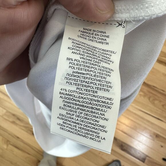 Polo Ralph Lauren Hoodie Mens Medium White Red P Wing Stadium Performance - Picture 7 of 7